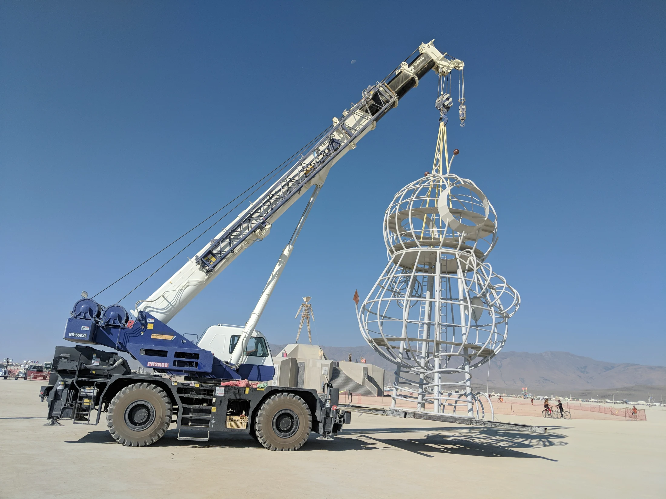 Bebot being lifted