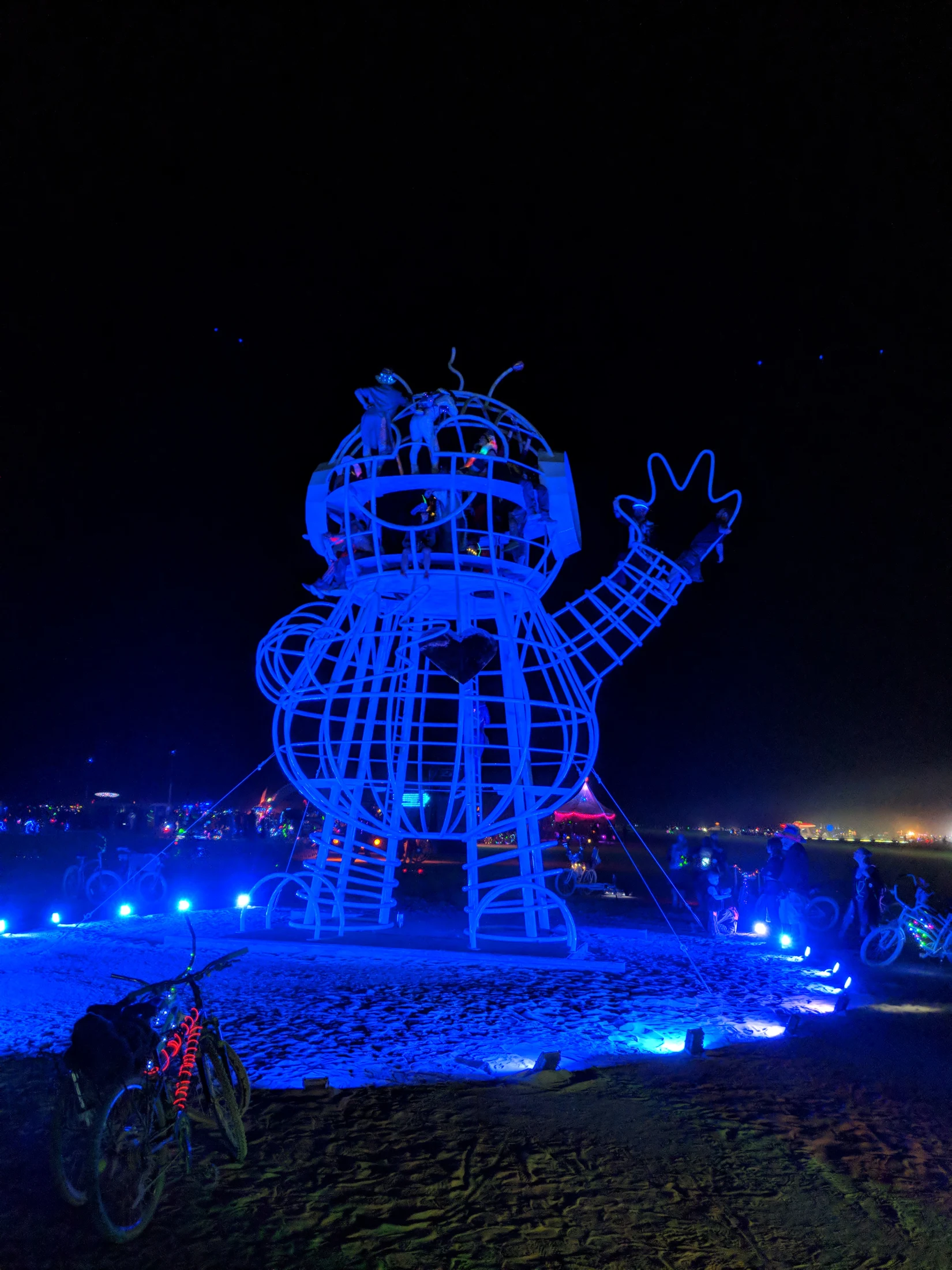 Bebot illuminated blue