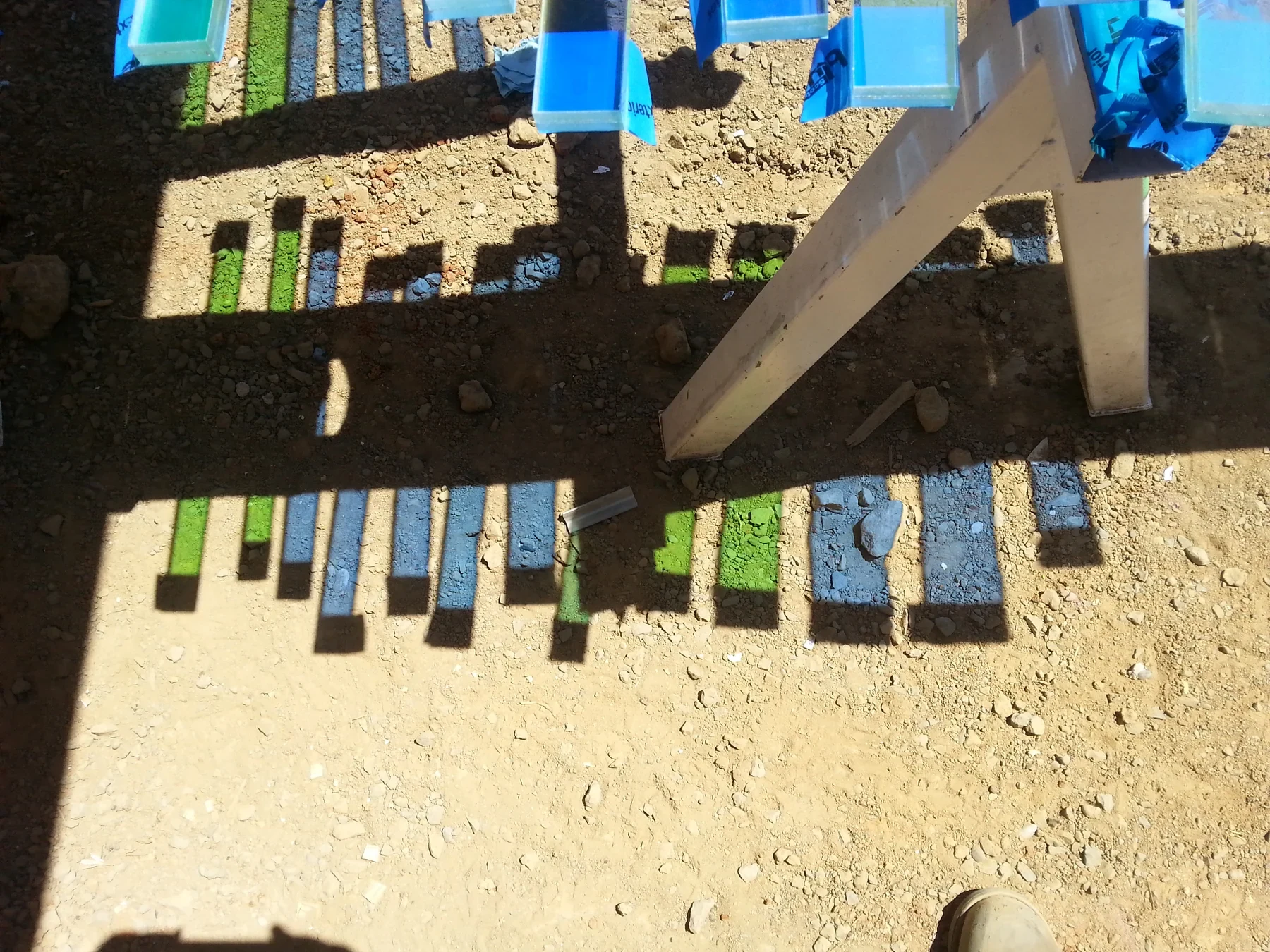 Dichroic glass installation detail