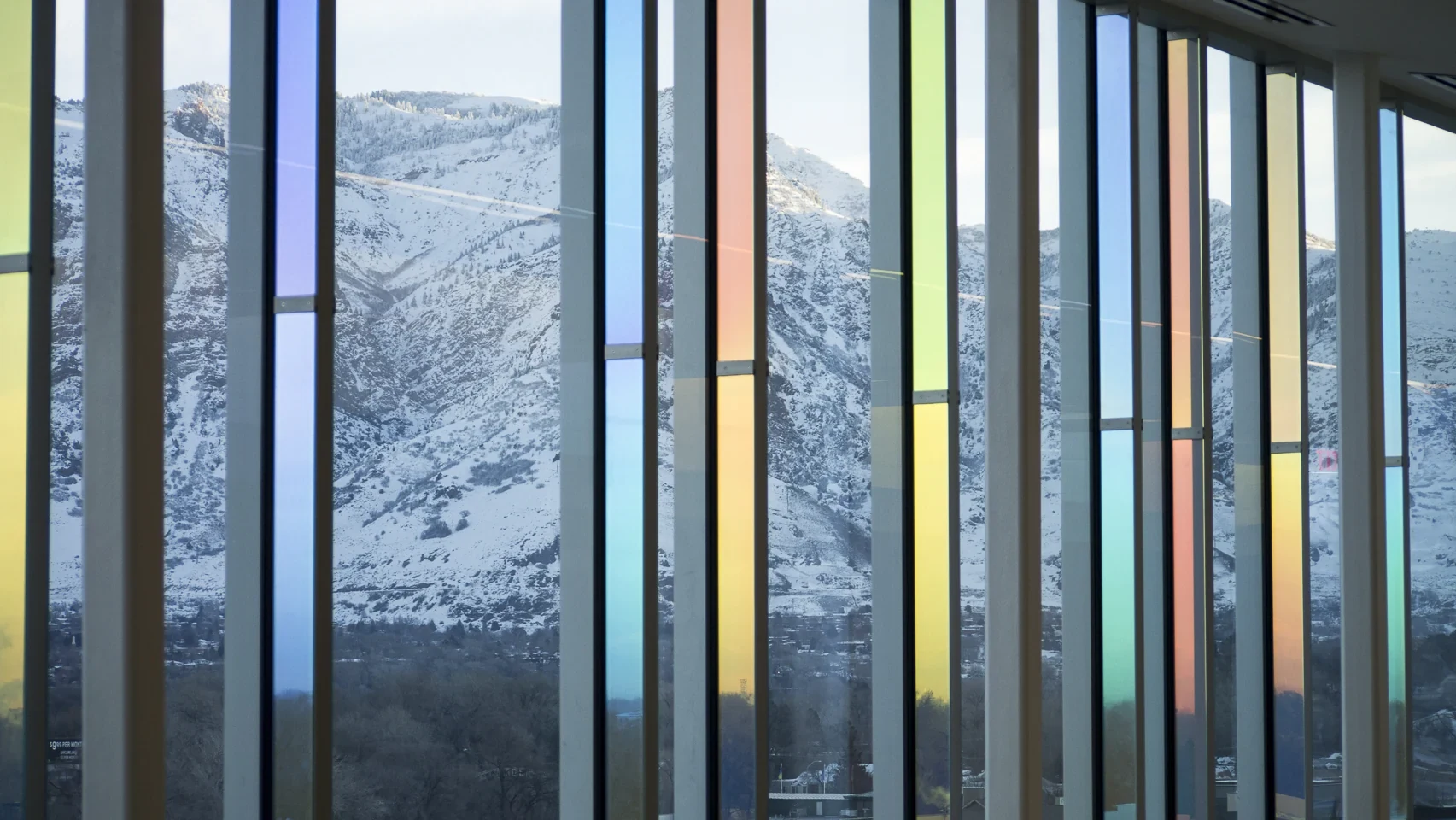 Sky Veil dichroic glass integrated with the courthouse facade