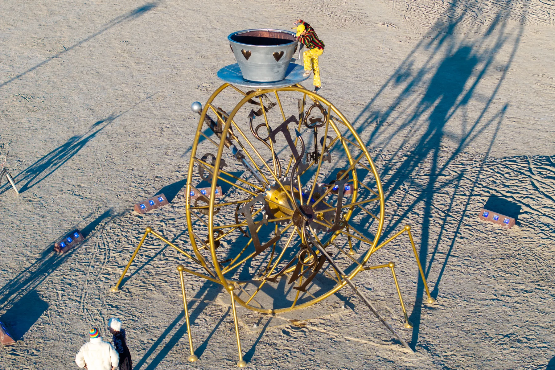 Aerial view of The End of Time on the Black Rock Desert, photographed by Duncan Rawlinson