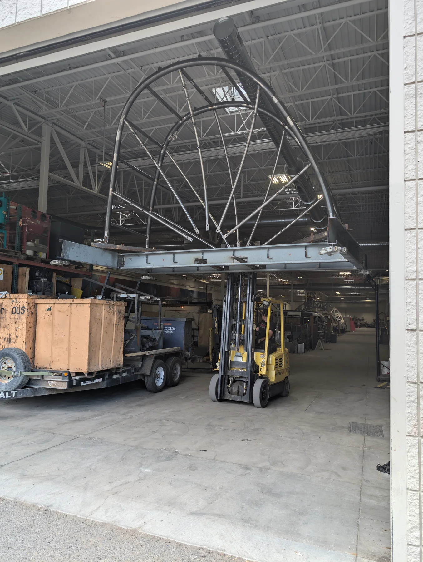 The End of Time prepared for transportation and installation